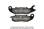 EBC V PAD SEMI SINTERED PAD SET