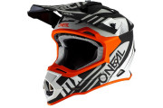 2SRS HELMET SPYDE 2.0 BK/OR XL BLACK WHITE ORANGE ONEAL MX