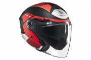 LARGE COSMO CRUISER B5 RED MATT OPEN FACE MT HELMET
