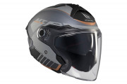 XL COSMO CRUSIER C2 GREY MATT OPEN FACE MT HELMETS