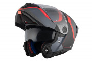 MEDIUM ATOM 2 EMALLA B15 GY/R/ FLIP FRONT MT HELMET