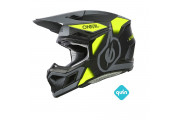 Medium O'Neal 3SRS Helmet VISION black/neon yellow/gray
