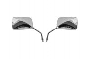 Mirrors 10mm Chrome Rectangle Left & Right Honda Style