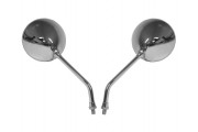 Mirrors 10mm Chrome Round  Honda Custom Only