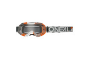 B-10 GOGGLE DUPLEX WHITE/GRAY/ORANGE - CLEAR