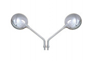 Mirrors 10mm Chrome Round Left or Right Kawasaki Zs Style