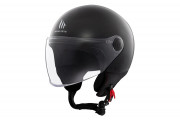 LARGE MT STREET S MATT BLK A1 OPEN FACE WITH VISOR