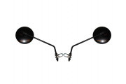 Mirrors 8mm Black Round Left or Right Clamp-on
