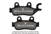 EBC V PAD SEMI SINTERED PAD SET