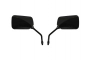 Mirrors 10mm Black Rectangle Left & Right Honda Style