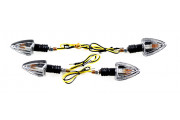 Com/Ind Mini Arrow Ridged Black With Clear Lens