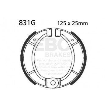 EBC GROOVED BRAKE SHOE SET