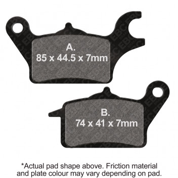 SCOOTER DISC PAD SET BLACK E327