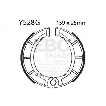 EBC GROOVED BRAKE SHOE SET (5)