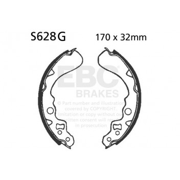 EBC GROOVED BRAKE SHOE SET (5)