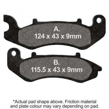 EBC V PAD SEMI SINTERED PAD SET