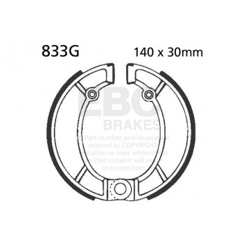 EBC GROOVED BRAKE SHOE SET