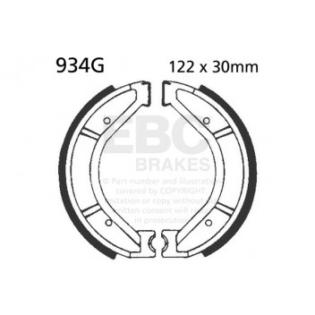 EBC GROOVED BRAKE SHOE SET