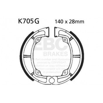 EBC GROOVED BRAKE SHOE SET (5)