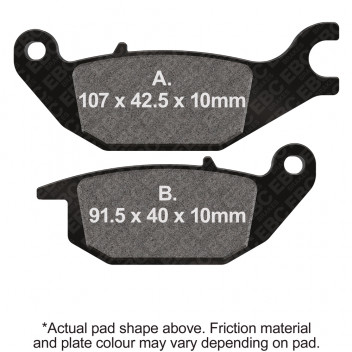 EBC SCOOTER DISC PAD SET BLACK E327