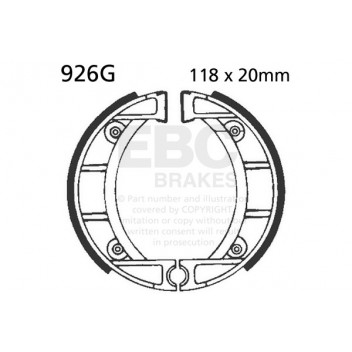 EBC GROOVED BRAKE SHOE SET