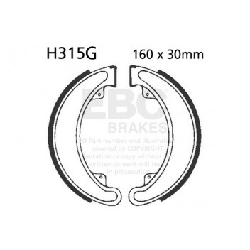 EBC GROOVED BRAKE SHOE SET (5)