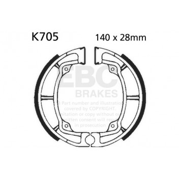EBC BRAKE SHOE SET (5)