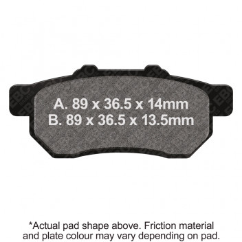 M/C DISC PAD - RED