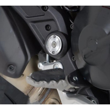 Frame Plug silver aluminium RHS only Ducati Hypermotard 8