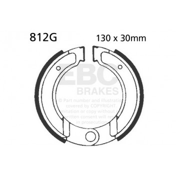 EBC GROOVED BRAKE SHOE SET
