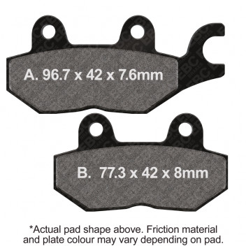 EBC V PAD SEMI SINTERED PAD SET