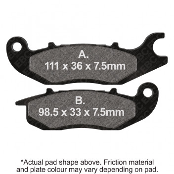 EBC V PAD SEMI SINTERED PAD SET
