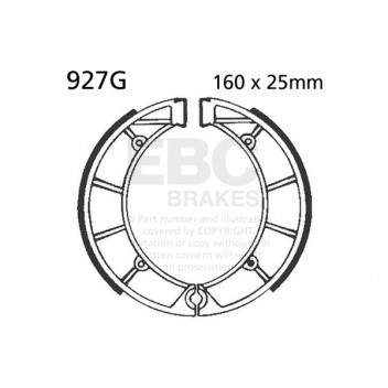 EBC GROOVED BRAKE SHOE SET