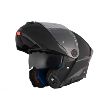 LARGE ATOM 2 SOLID MATT BK A1 FLIP UP MT HELMETS