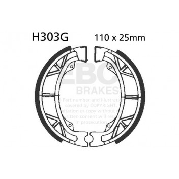EBC GROOVED BRAKE SHOE SET (5) 5