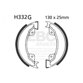 EBC GROOVED BRAKE SHOE SET