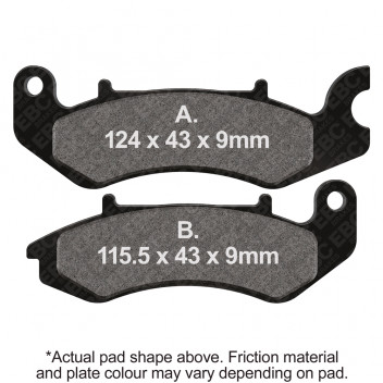 EBC V PAD SEMI SINTERED PAD SET