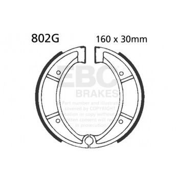 EBC GROOVED BRAKE SHOE SET