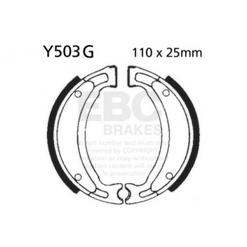 EBC GROOVED BRAKE SHOE SET (5) 5