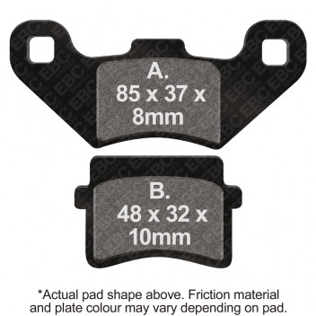 EBC SCOOTER DISC PAD SET BLACK E327