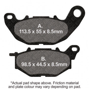 EBC V PAD SEMI SINTERED PAD SET