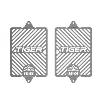 Branded Radiator Guards (pair) stainless Triumph Tiger 850
