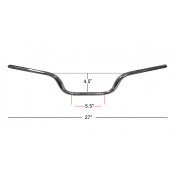 Handlebars 7/8" Chrome 4.5" Rise OE Style as fitted Honda CB