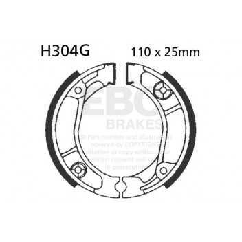 EBC GROOVED BRAKE SHOE SET (5)