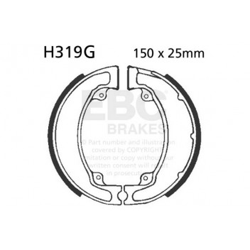 EBC GROOVED BRAKE SHOE SET