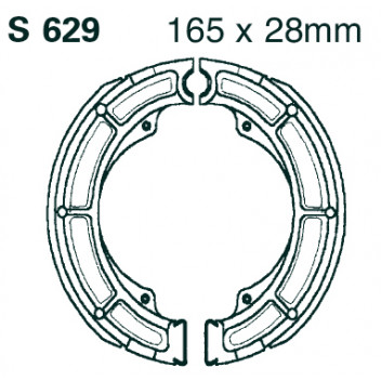 EBC GROOVED BRAKE SHOE SET (5)