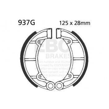 EBC GROOVED BRAKE SHOE SET