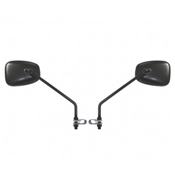 Mirrors 8mm Black Square Left & Right Clamp-on