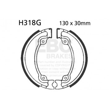 EBC GROOVED BRAKE SHOE SET (5)