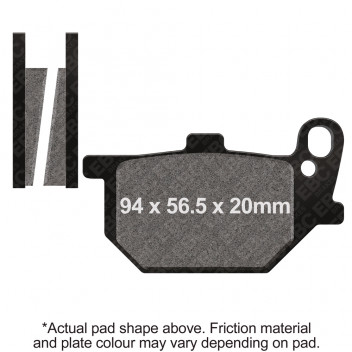 EBC V PAD SEMI SINTERED PAD SET